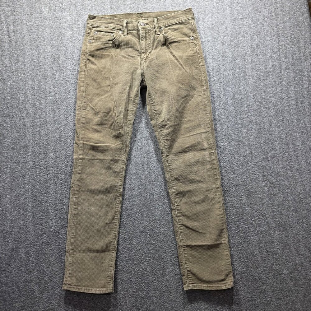 Levis 511 Jeans Mens 30x32 Brown Corduroy Slim Straight Stretch 5 Pocket Pants